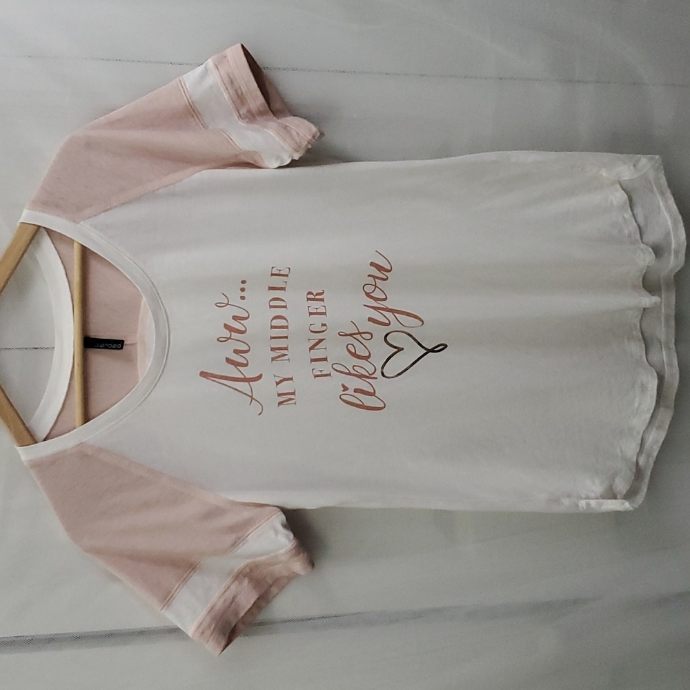 Aww My Middle Finger Likes You Raglan Tee